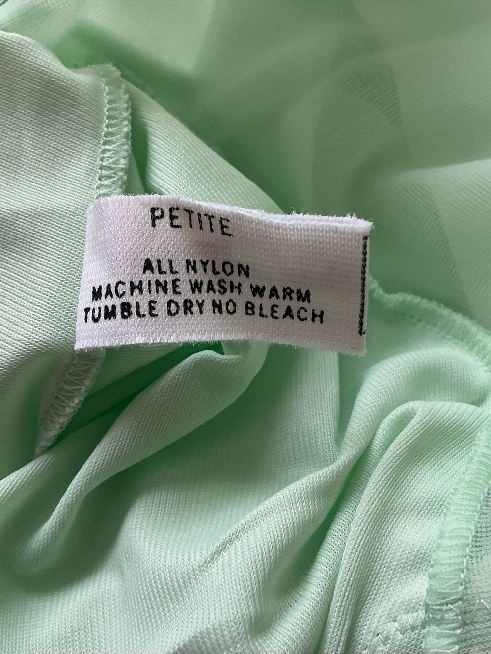 VTG Shadowline Peignoir Set Mint Green Nylon Chiffon Nightgown Gown Robe Lace S - Picture 13 of 16